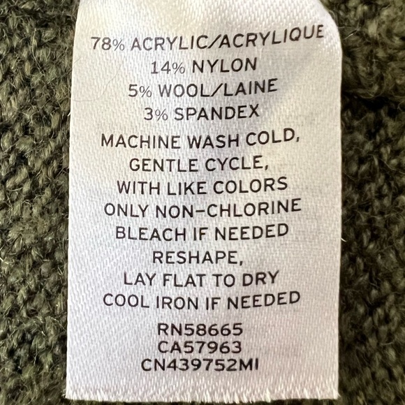 Caslon Open Front Pocket Gray w/ Green and Pink Stripe Cardigan Sweater - Size M - Picture 10 of 10